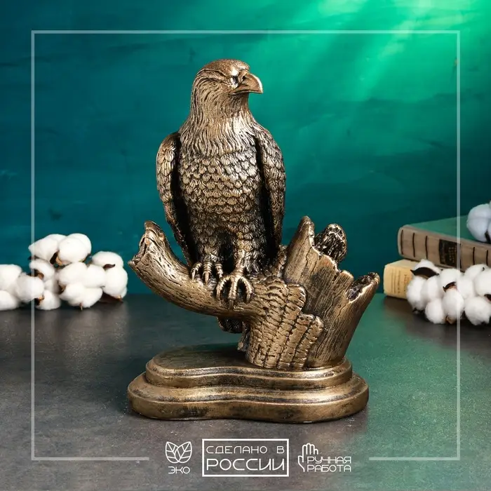 Фигура гипс &laquo;Сокол&raquo;, 23&times;13&times;33 см, под бронзу
