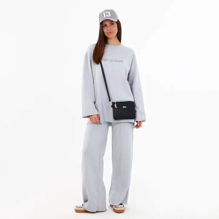 Сумка женская кросс-боди на молнии, 24&times;7&times;15 см, чёрная