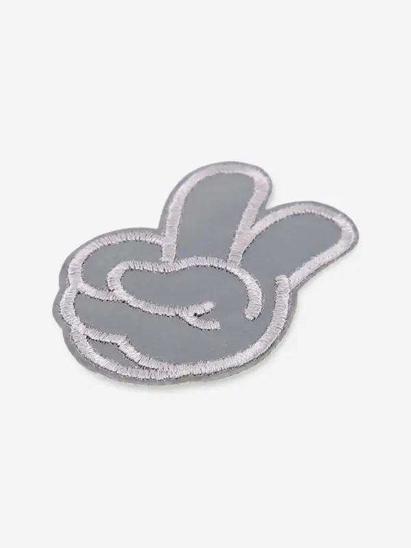 Светоотражающая термонаклейка &laquo;Всем мир&raquo;, 6.3&times;4.3 см, цвет серый, цена за 1 штуку