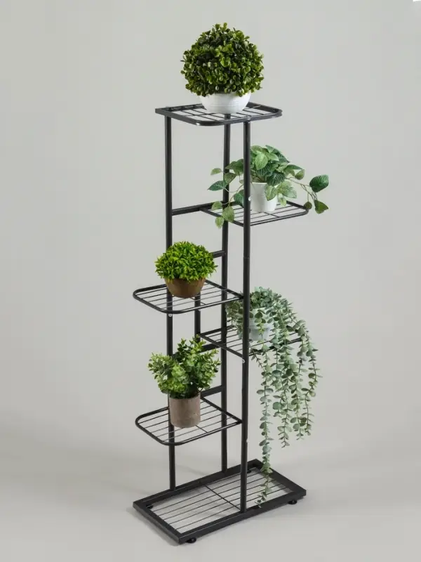 Подставка для цветов Greengo, 6 полок, 44&times;22&times;105 см, напольная, металл, тёмно-серая