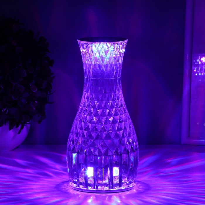 Настольная лампа  Настольная лампа "Призма" LED выключатель и сенсор 8,5х8,5х19 см RISALUX