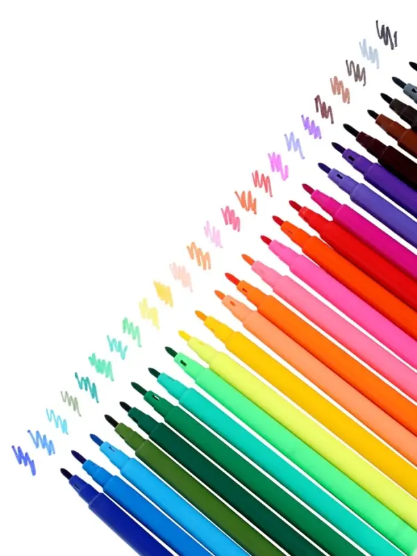 Фломастеры 24 цвета &laquo;Машинка&raquo;, невентилируемый колпачок