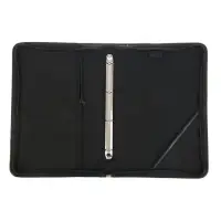 Папка деловая Calligrata &laquo;Лайт&raquo;, искусственная кожа, для бумаг, для офиса, с кольцевым механизмом 4, 360&times;260&times;30 мм, чёрная