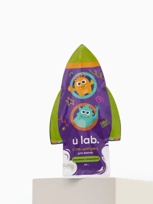Соль для ванны «Монстрики», 60 г, аромат взрывная газировка, ULAB Соль для ванны «Монстрики», 60 г, аромат взрывная газировка, ULAB