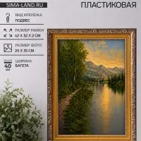 Рама для картин и зеркал Artex Bray, 25&times;35 см, пластик, золото с коричневым