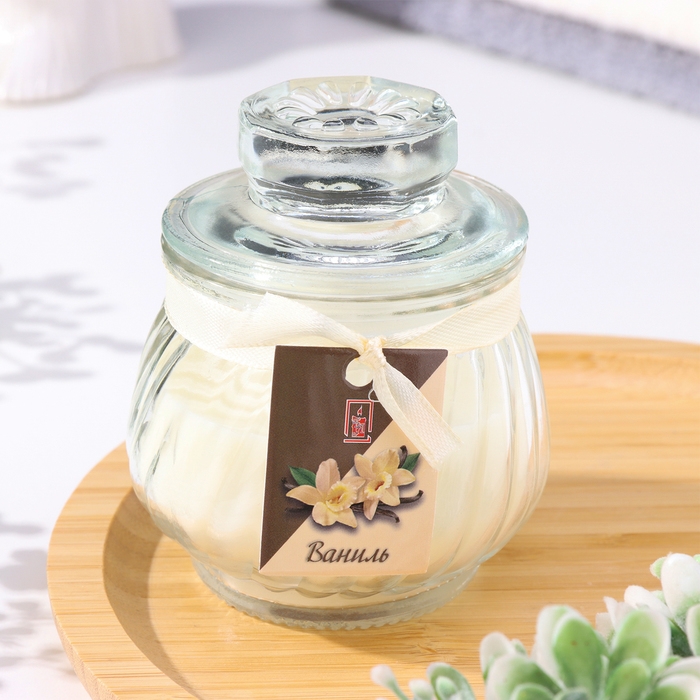 Свеча ароматическая  Свеча ароматическая "Горшочек" 9х7,5см, ваниль