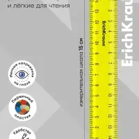 Набор геометрический малый ErichKrause. Neon (угольник, линейка 15 см, транспортир), жёлтый