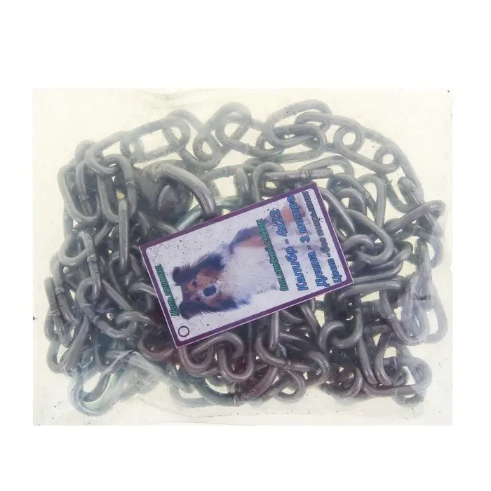 Цепь для привязи собак, 3 м, калибр 4&times;22 мм, черная