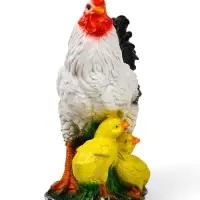 Садовая фигура из полистоуна &laquo;Курица с цыплятами&raquo;, 33&times;17&times;25 см