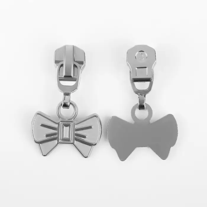 Бегунок для металлической молнии, №3, «Бант», 10 шт., цвет никель Бегунок для металлической молнии, №3, «Бант», 10 шт., цвет никель