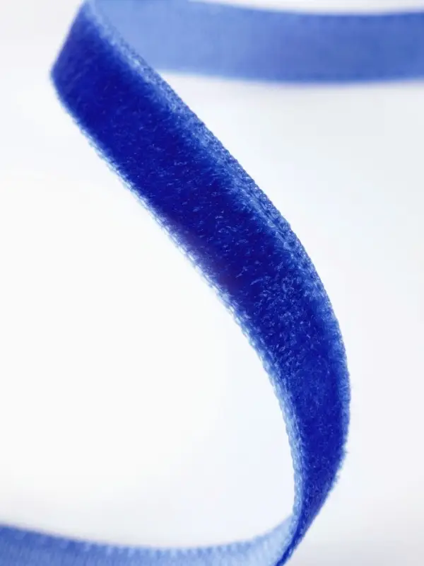 Лента бархатная, 6 мм, 18&plusmn;1 м, синяя №47