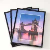 Фоторамка для фото "Vivo" 30х40 см,  набор 3 шт, (пластиковый экран), чёрный