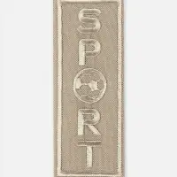Термоаппликация Sport, 3.7×9.8 см, бежевая