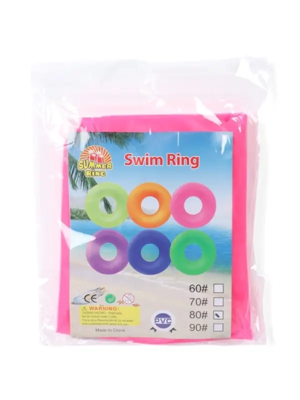 Круг для плавания с ручками 75 см, цвет розовый