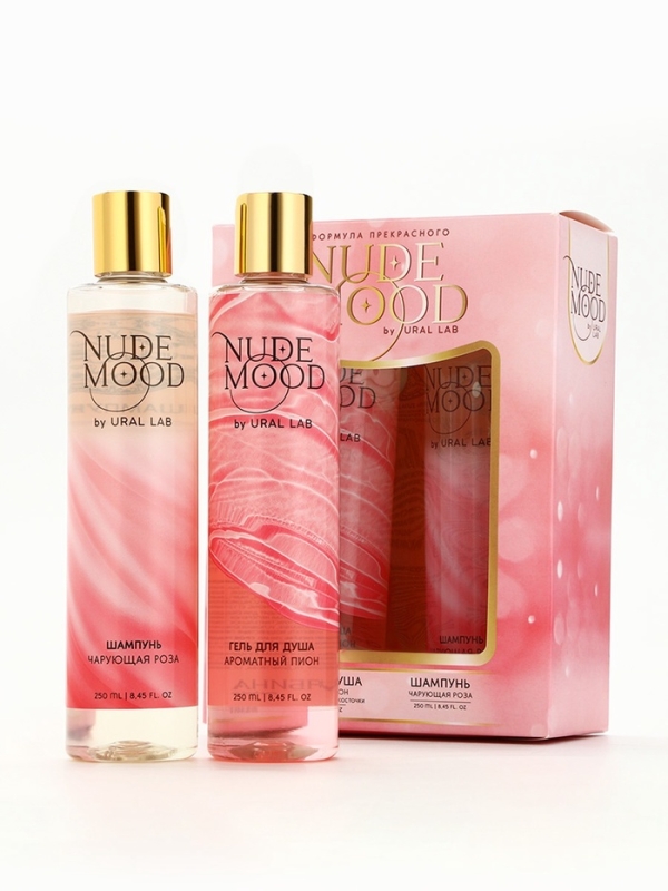 Подарочный набор URAL LAB: гель для душа и шампунь для волос, 2х250 мл, аромат розы и пиона Подарочный набор URAL LAB: гель для душа и шампунь для волос, 2х250 мл, аромат розы и пиона