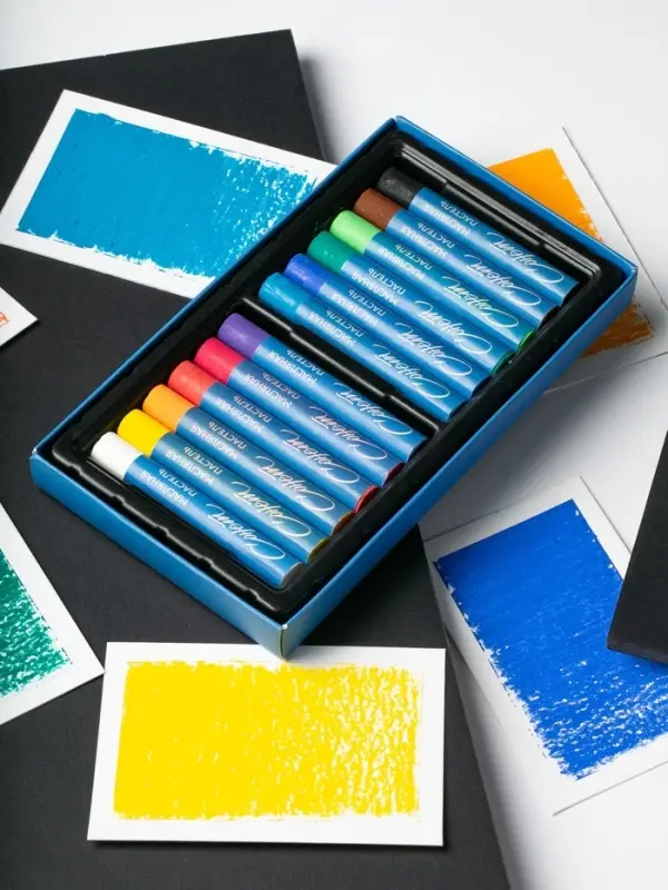 Пастель масляная 12 цветов ЗХК &laquo;Сонет&raquo;, 10/69, круглая