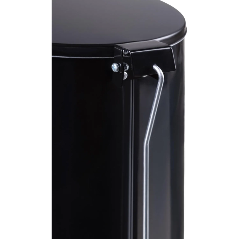 Ведро мусорное с педалью 20л стальное, черное, 250х400мм