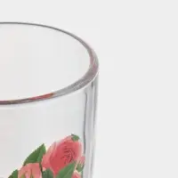 Кружка стеклянная &laquo;Цветочное сердце&raquo;, 300 мл, рисунок МИКС