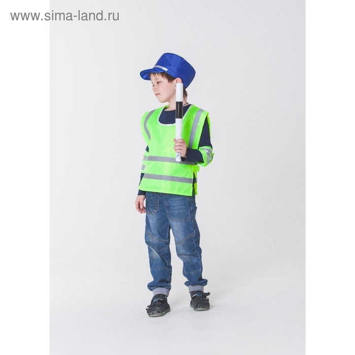 Карнавальный костюм «Инспектор ДПС», с жезлом и крагами, р. 32–34, 5–10 лет Карнавальный костюм «Инспектор ДПС», с жезлом и крагами, р. 32–34, 5–10 лет