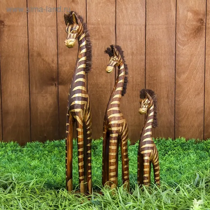 Набор сувенирный  Набор сувенирный "Зебры" (30,40,50) 13х14х50 см