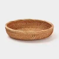 Тарелка плетёная, 24&times;24&times;5 см, ротанг