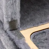 Домик для кошек с когтеточкой, 33&times;40&times;103 см, квадратный, ковролин, серый