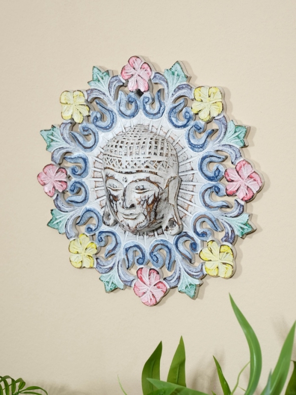 Панно резное МДФ  Панно резное МДФ "Будда", 30х30х0,6 см