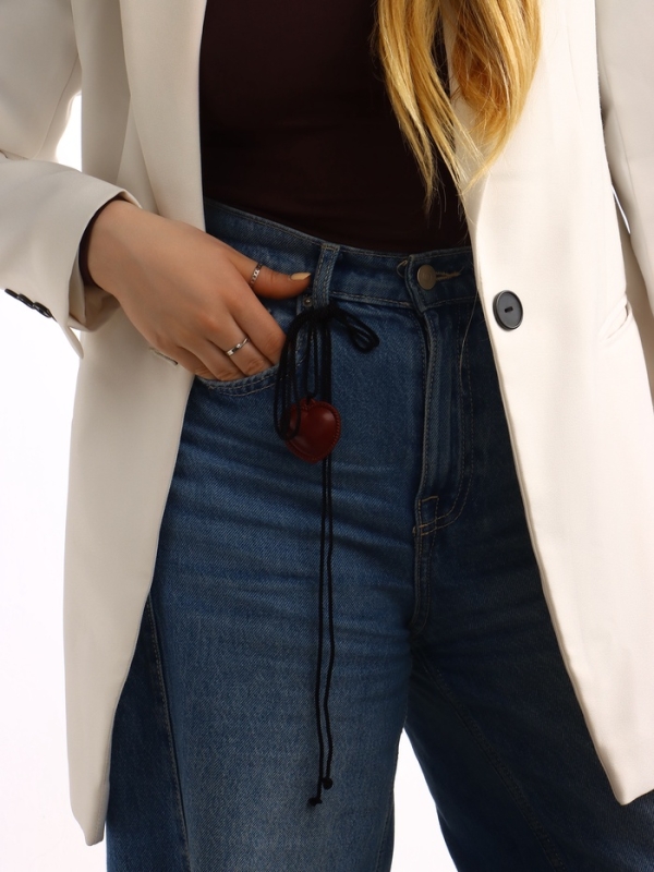 Портупея с кулоном «Сердечко» кожа, трансформер, бордовая, 150 см Портупея с кулоном «Сердечко» кожа, трансформер, бордовая, 150 см