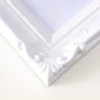 Фоторамка пластик 13х18 см "Узорная" белая 23,5х19 см