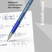 Ручка шариковая ErichKrause. ULTRA-30, синий стержень, игольчатый узел 0.7 мм, резиновый упор
