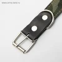 Ошейник брезентовый двухслойный &laquo;Камуфляж&raquo;, 72&times;3.5 см, ОШ 45-60 см