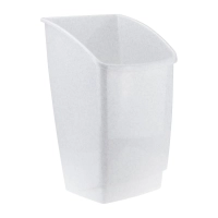 Ведро мусорное пласт 7л прям сер с черн крыш-маят мрамор 210х370х200мм_СПБ