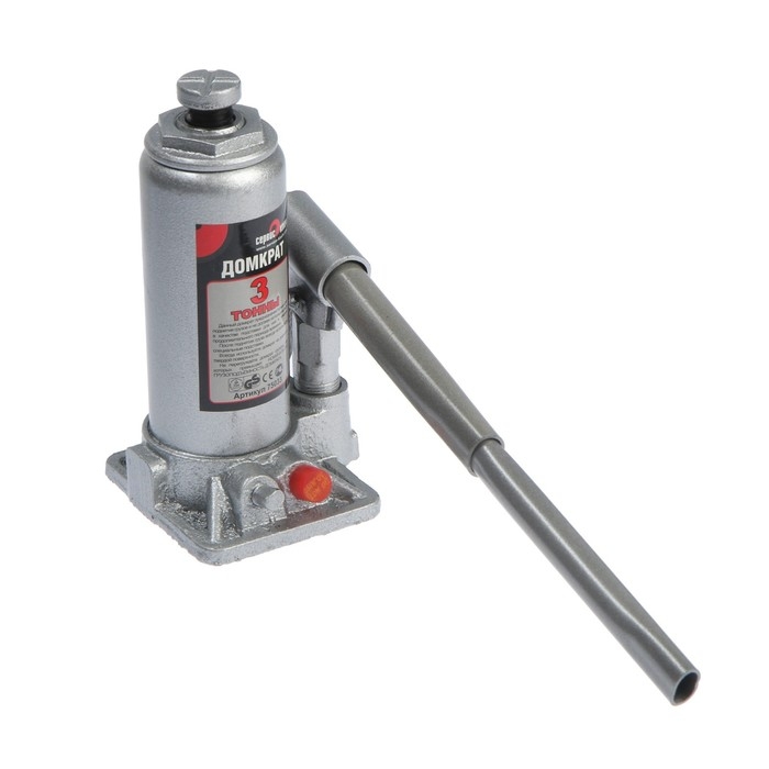 Гидравлический бутылочный домкрат СЕРВИС КЛЮЧ, 75033, высота 180 - 350 мм, в кейсе, 3 т Гидравлический бутылочный домкрат СЕРВИС КЛЮЧ, 75033, высота 180 - 350 мм, в кейсе, 3 т