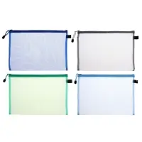 Папка-конверт на молнии А4, Calligrata &laquo;Сеточка&raquo;, МИКС