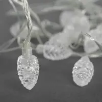 Гирлянда &laquo;Нить&raquo; 5 м с насадками &laquo;Шишки большие&raquo;, IP20, прозрачная нить, 20 LED, свечение мульти (RG/RB), мигание, 220 В