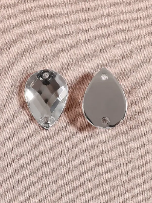 Стразы пришивные «Капля», из органического стекла, 10×14 мм, 20 шт., белые Стразы пришивные «Капля», из органического стекла, 10×14 мм, 20 шт., белые