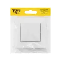 Выключатель TOT Matte Glass, 10 А, 1 клавиша, скрытый монтаж, стеклянная рамка, белый