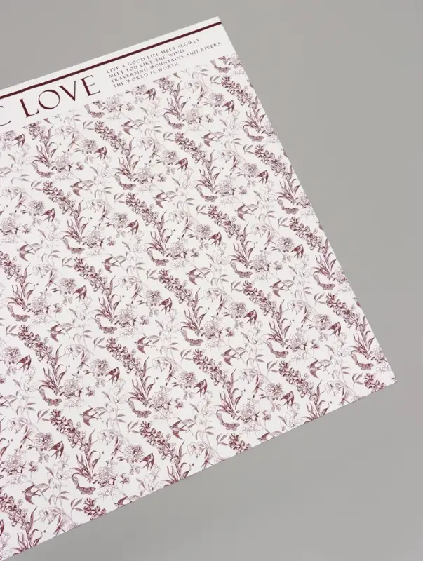 Пленка для цветов и букетов &laquo;Романтика&raquo;, винный, 57&times;57 см