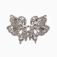 Зажим для кардигана "Ажур" бабоччка, цвет серебро Зажим для кардигана "Ажур" бабоччка, цвет серебро