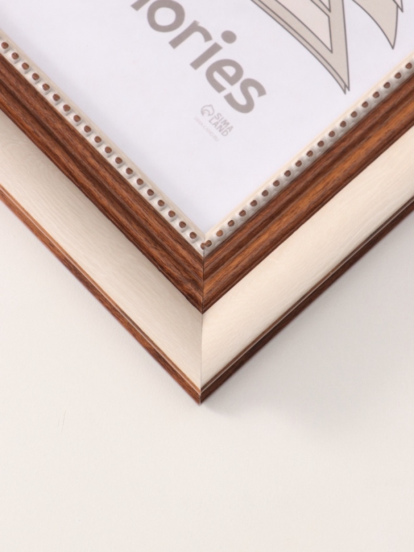 Фоторамка пластик "Любава" 21х30 см, 4020-7407/4 белый с коричневым