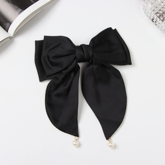 Заколка-автомат для волос Заколка-автомат для волос "Джулия" двойной бант, 18х15 см, чёрный