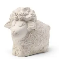 Копилка для денег &laquo;Овечка с бантиком&raquo;, неокрашенная, 15&times;18 см, белая