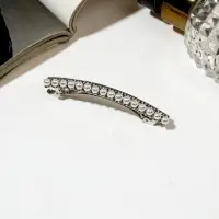 Заколка - автомат для волос &laquo;Луиза&raquo;, жемчуг и стразы, 6.5 см, серебро