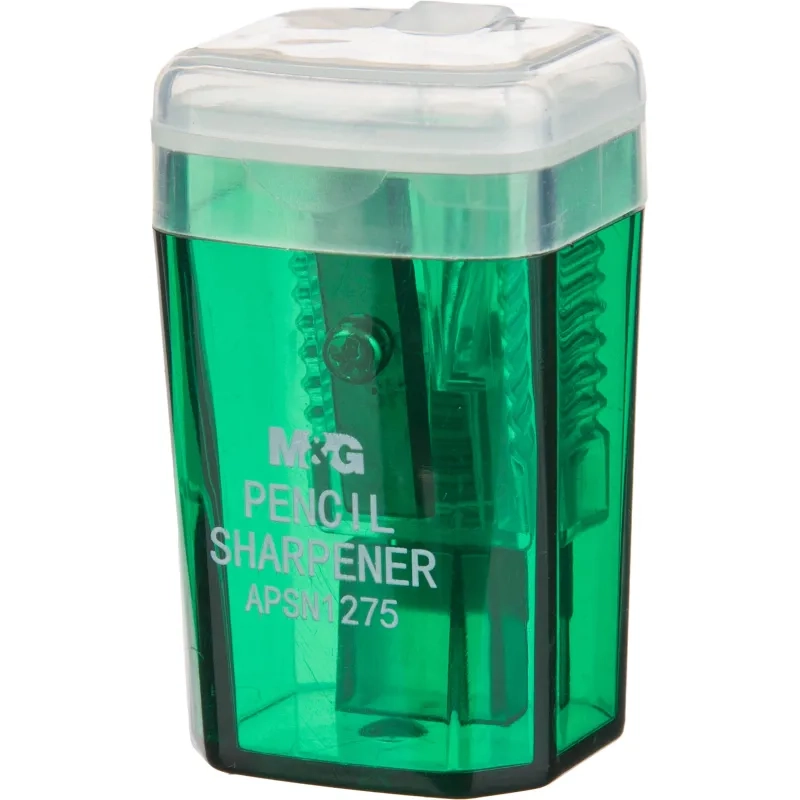 Точилка для карандашей M&G, 1 отверстие, с контейнером, цвет в ассортименте