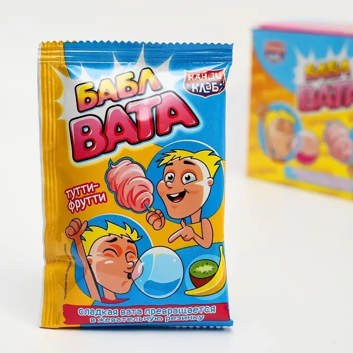 Сладкая вата «БАБЛ ВАТА», ассорти, 5 г Сладкая вата «БАБЛ ВАТА», ассорти, 5 г
