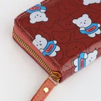 Кошелёк на молнии, коричневый