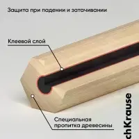 Карандаш чернографитный ErichKrause. Amber 101, НВ, с ластиком, шестигранный