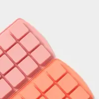 Форма для льда и заготовок Доляна &laquo;Кьюб&raquo;, силикон, 20&times;11.5&times;1.5 см, 15 ячеек, персиковый, розовый