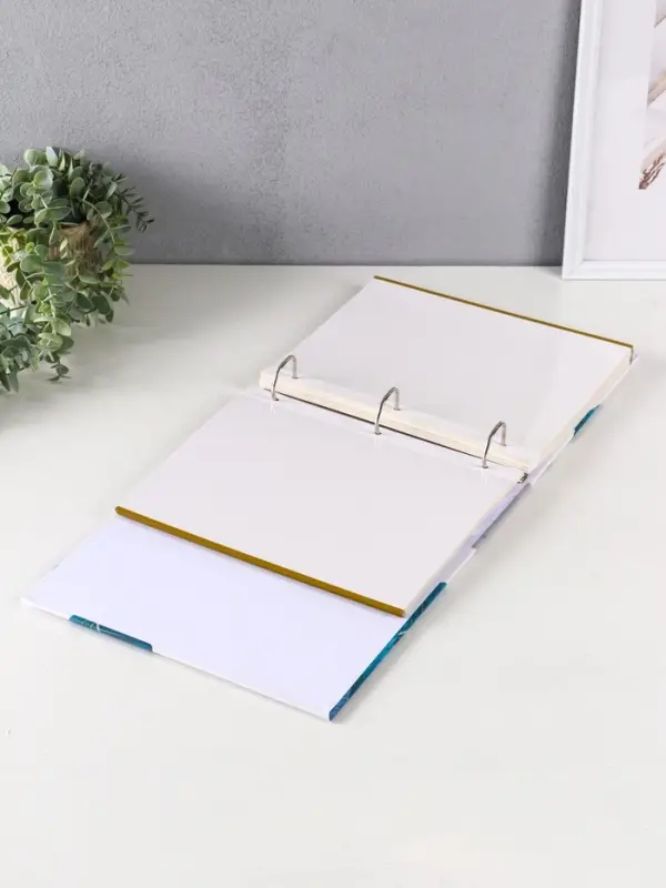 Фотоальбом 50 магнитных листов "Бабочка на зелёном листе" 23X28см, пер-т 3-кольца