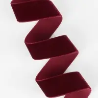 Лента бархатная, 25 мм, 18&plusmn;1 м, бордовая №46